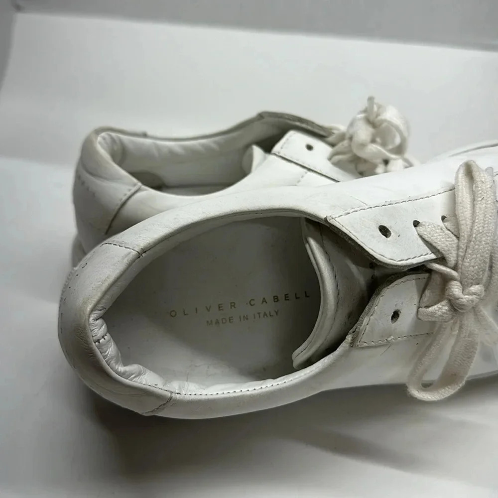 Oliver Cabell Low Top 1 Sneakers Shoes Lace Up Leather Sneaker White Women's 7 - Picture 7 of 11